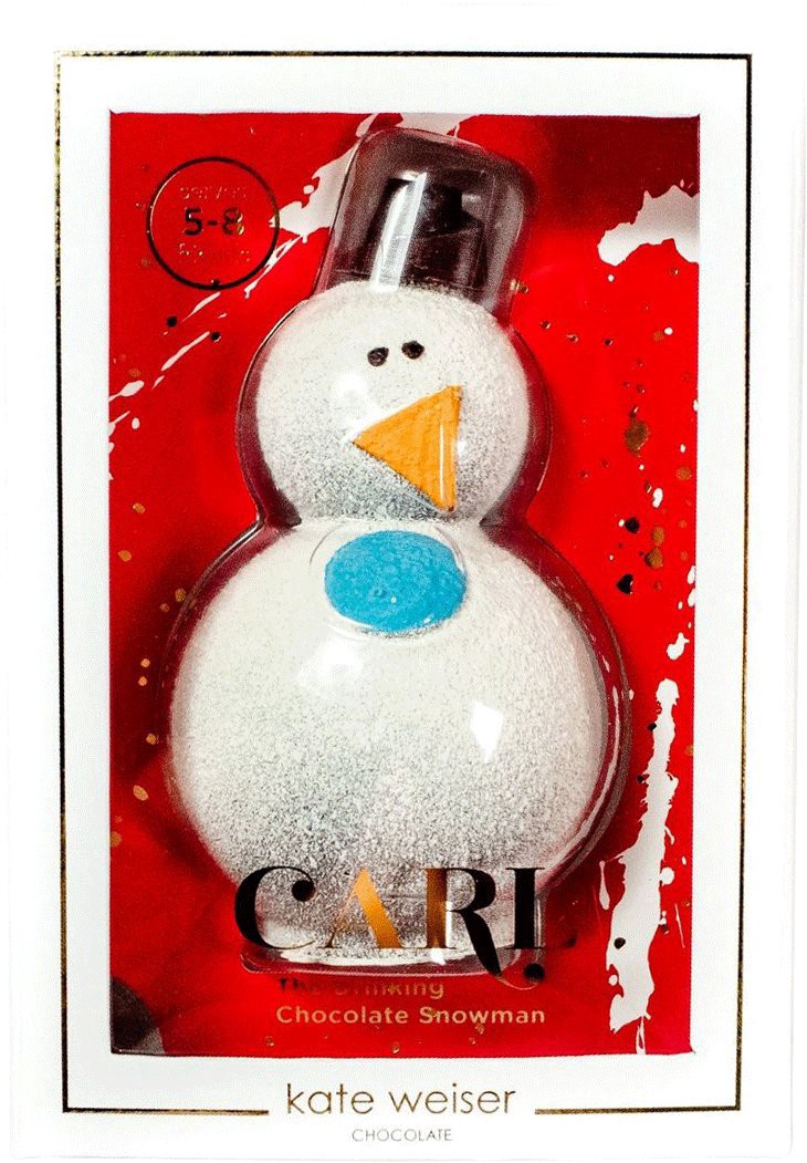 slide 1 of 1, Kate Weiser Chocolate Carl The Snowman, 8.64 oz