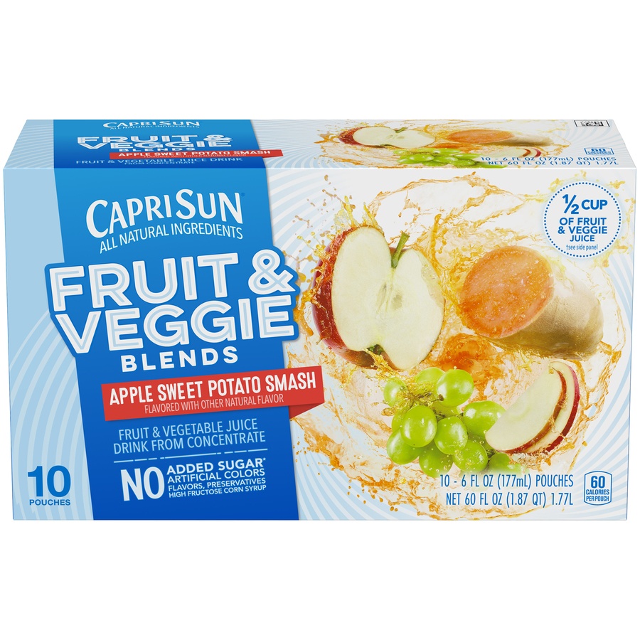 slide 1 of 8, Capri Sun Fruit And Veggie Apple - 10 ct; 6 oz, 10 ct; 6 oz