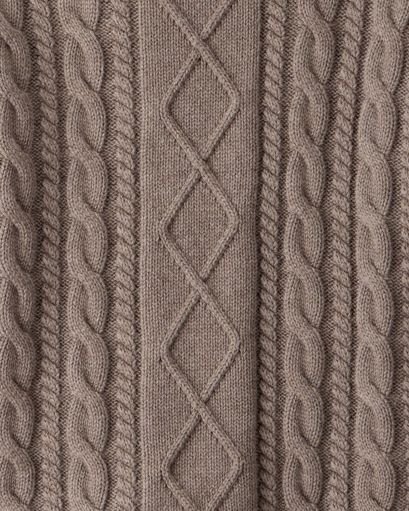 slide 2 of 3, Littleplanet Organic Cotton Cable Knit Sweater Heather Brown 8, 1 ct