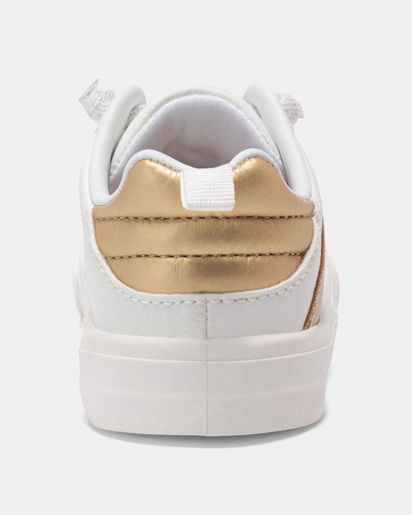 slide 2 of 4, Carter's Carters Toddler Girl Casual Sneakers - White/Gold White/Gold 10, 1 ct