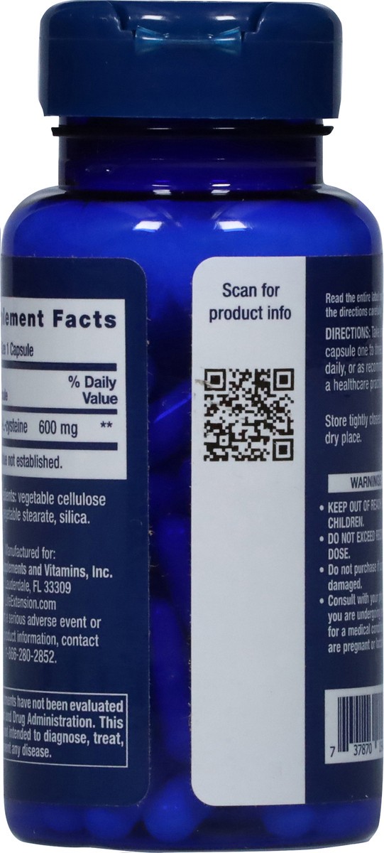 slide 2 of 9, Life Extension 600 mg N-Acetyl-L-Cysteine 60 Capsules, 1 ct