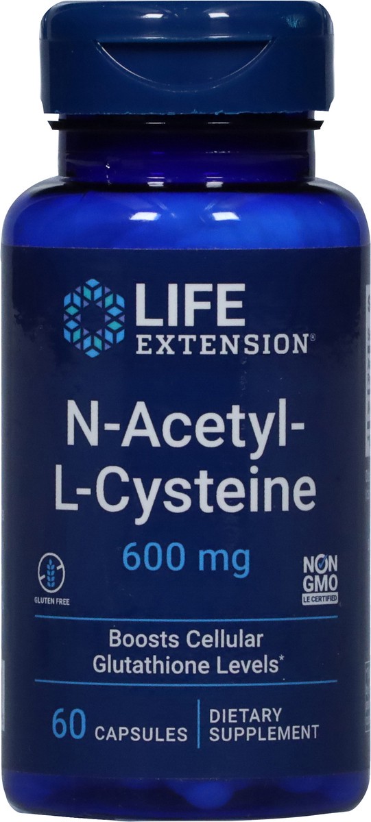 slide 6 of 9, Life Extension 600 mg N-Acetyl-L-Cysteine 60 Capsules, 1 ct
