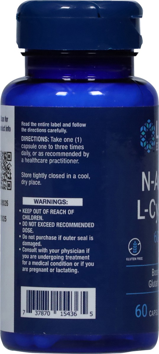slide 3 of 9, Life Extension 600 mg N-Acetyl-L-Cysteine 60 Capsules, 1 ct