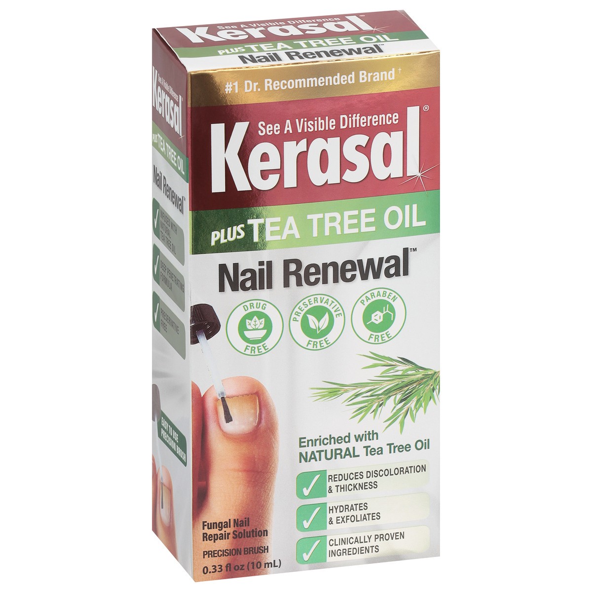 slide 2 of 9, Kerasal Plus Tea Tree Oil Nail Renewal 0.33 fl oz, 0.33 fl oz