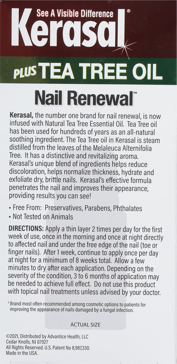 slide 5 of 9, Kerasal Plus Tea Tree Oil Nail Renewal 0.33 fl oz, 0.33 fl oz