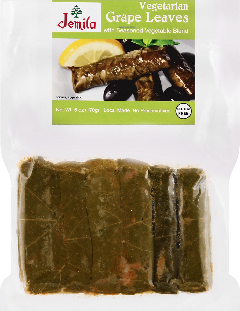 slide 3 of 13, Jemila Grape Leaves with Seasoned Vegetable Blend 6 oz, 6 oz