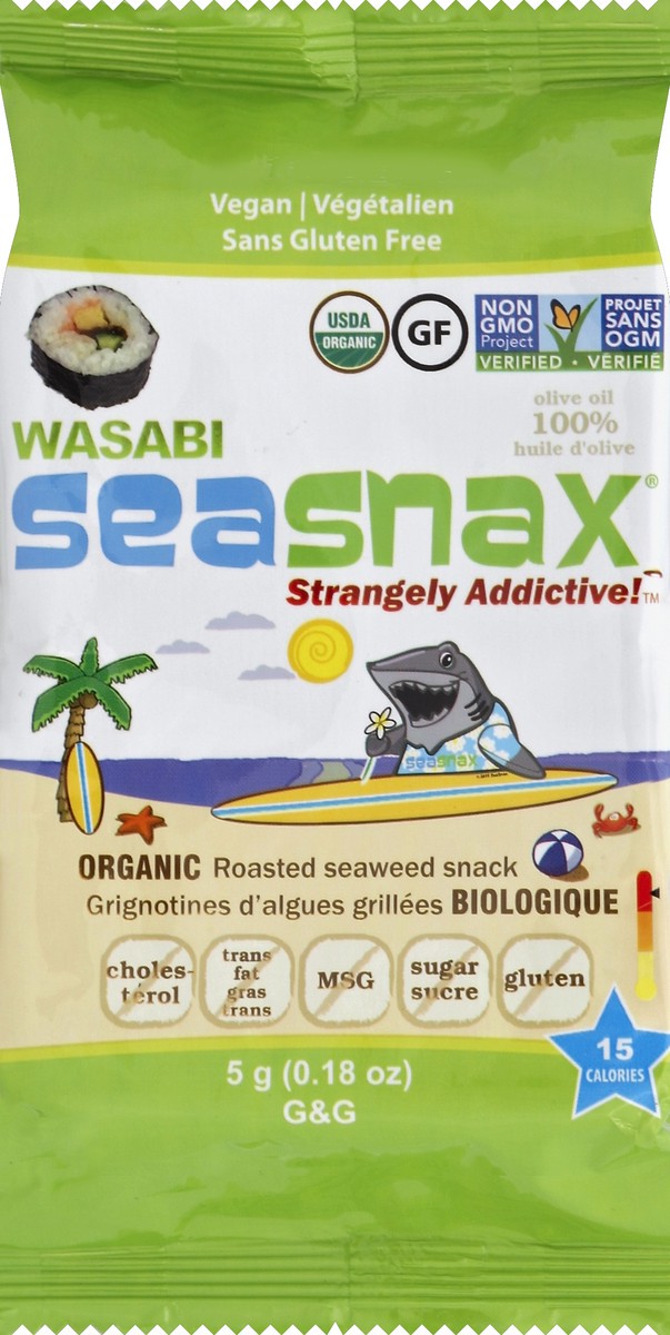 slide 1 of 1, SeaSnax Seaweed Snack 0.18 oz, 0.18 oz