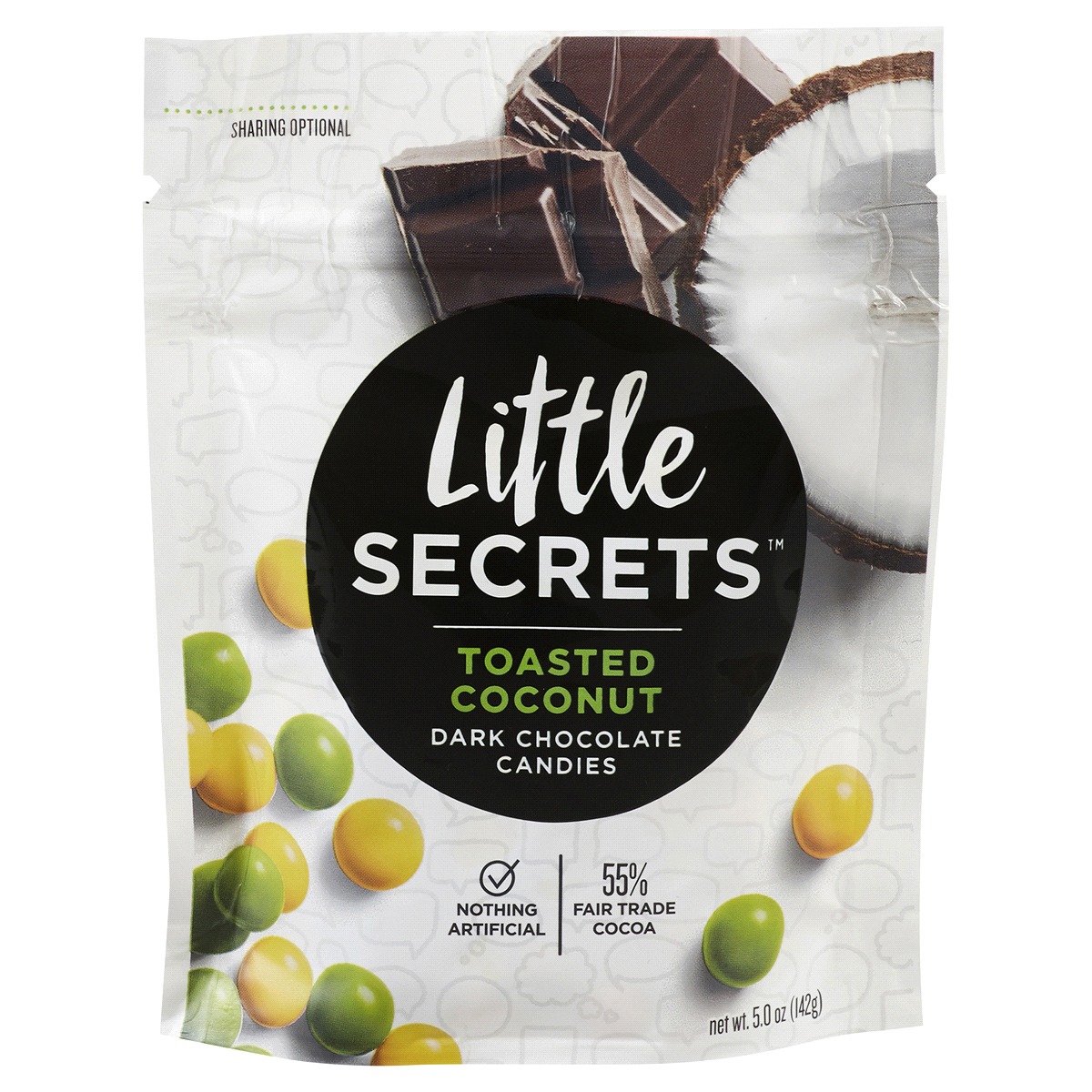 slide 1 of 1, Little Secrets Dark Chocolate Toasted Coconut, 5 oz