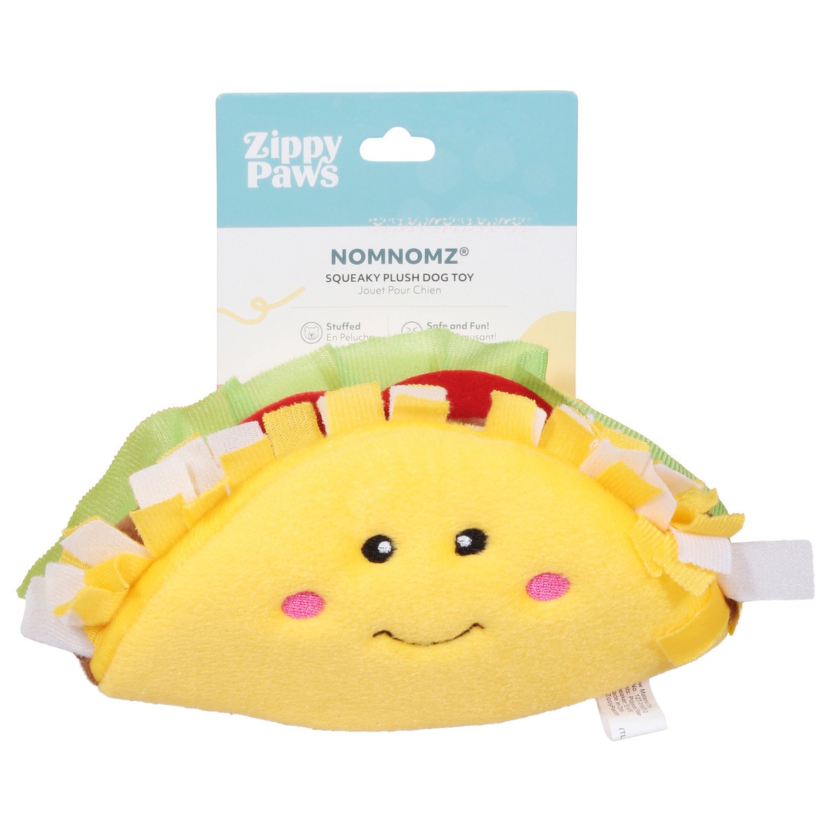 slide 12 of 12, Zippy Paws Nomnomz Taco Squeaky Plush Dog Toy 1 ea, 1 ct