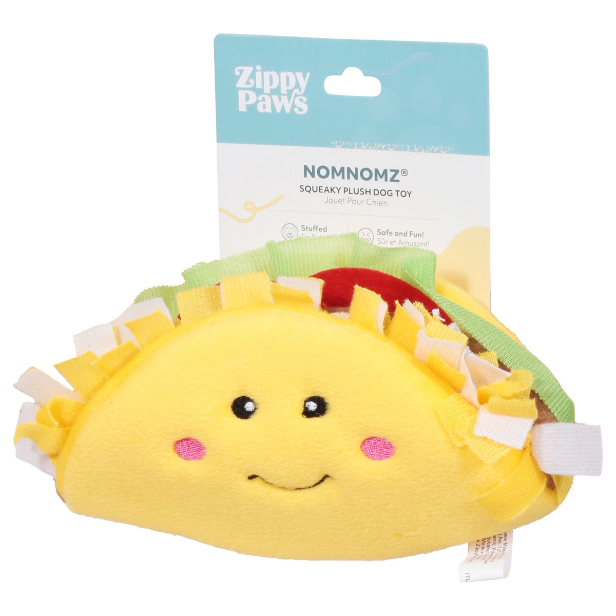slide 7 of 12, Zippy Paws Nomnomz Taco Squeaky Plush Dog Toy 1 ea, 1 ct