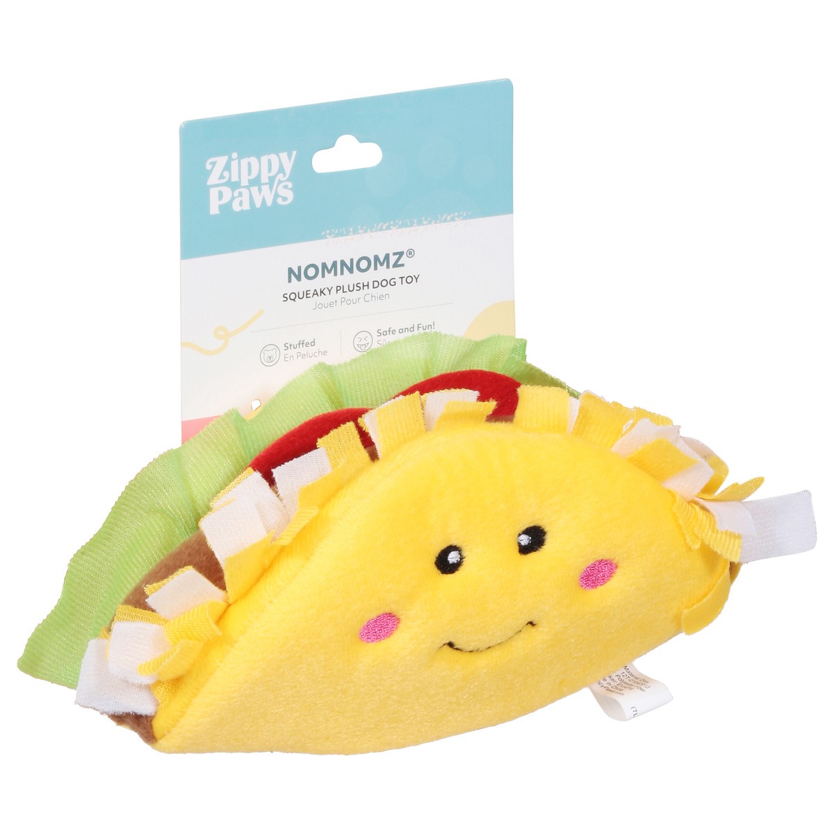 slide 4 of 12, Zippy Paws Nomnomz Taco Squeaky Plush Dog Toy 1 ea, 1 ct