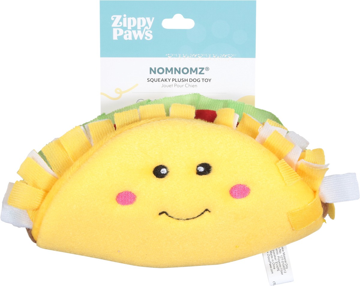 slide 11 of 12, Zippy Paws Nomnomz Taco Squeaky Plush Dog Toy 1 ea, 1 ct
