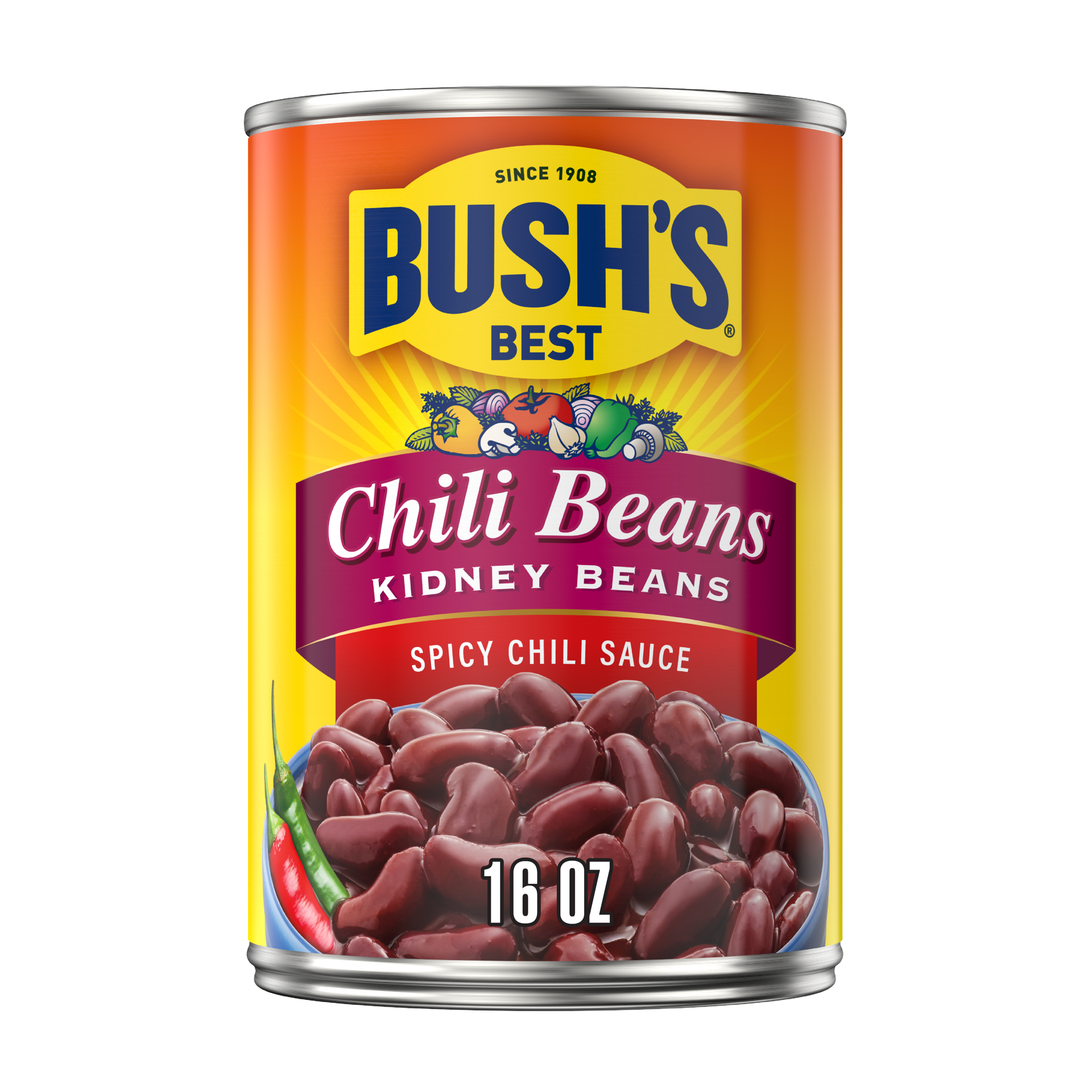 slide 1 of 7, Bush's Best Bush's Kidney Beans in a Spicy Chili Sauce 16 oz, 16 oz