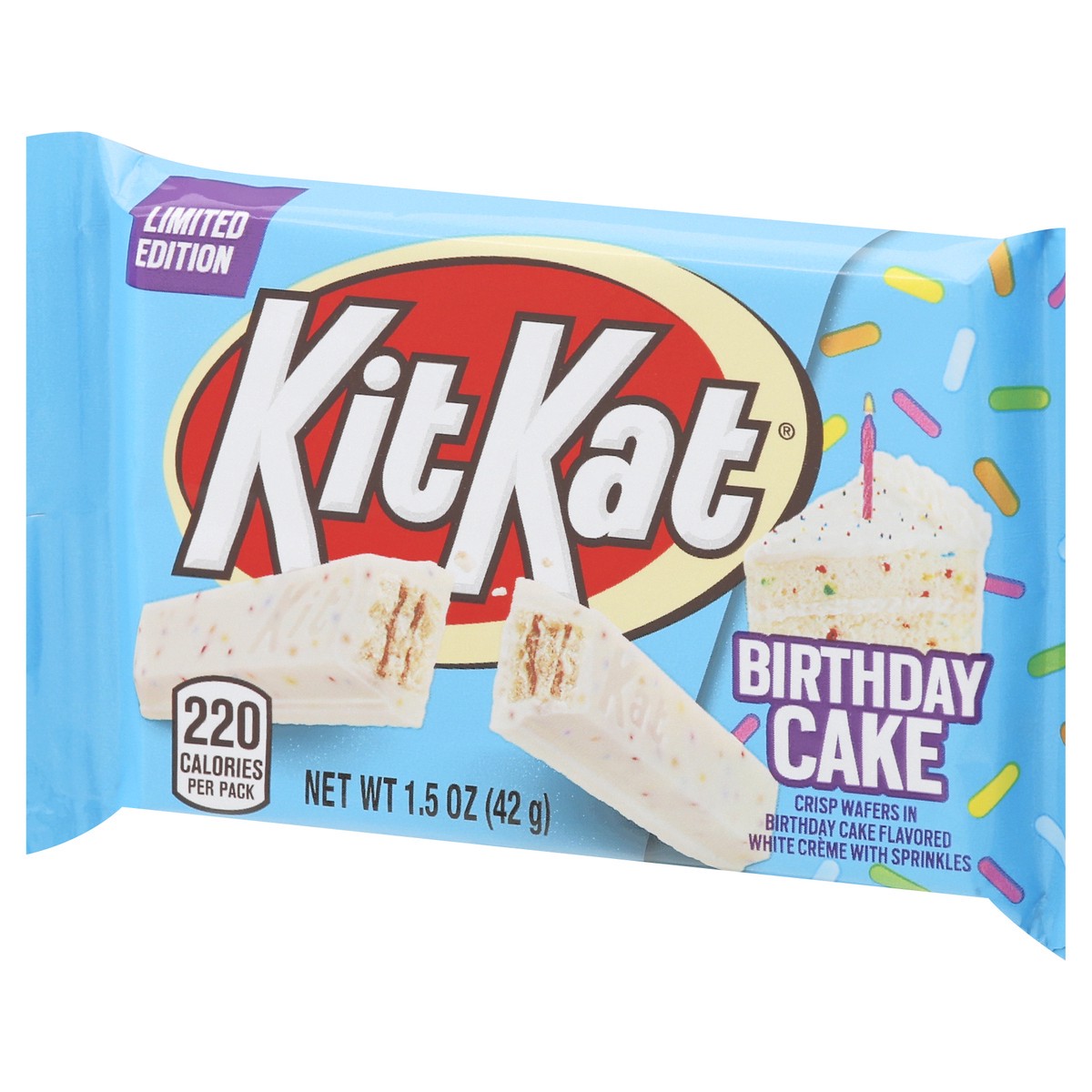 slide 2 of 10, KIT KAT Birthday Cake Flavored Crisp Wafers, 1.5 oz