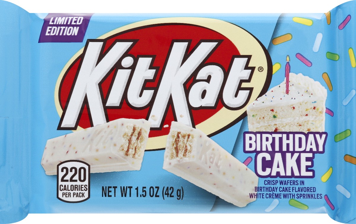 slide 3 of 10, KIT KAT Birthday Cake Flavored Crisp Wafers, 1.5 oz