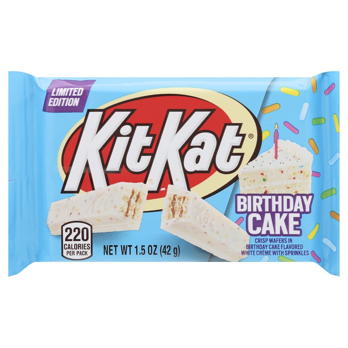 slide 1 of 10, KIT KAT Birthday Cake Flavored Crisp Wafers, 1.5 oz