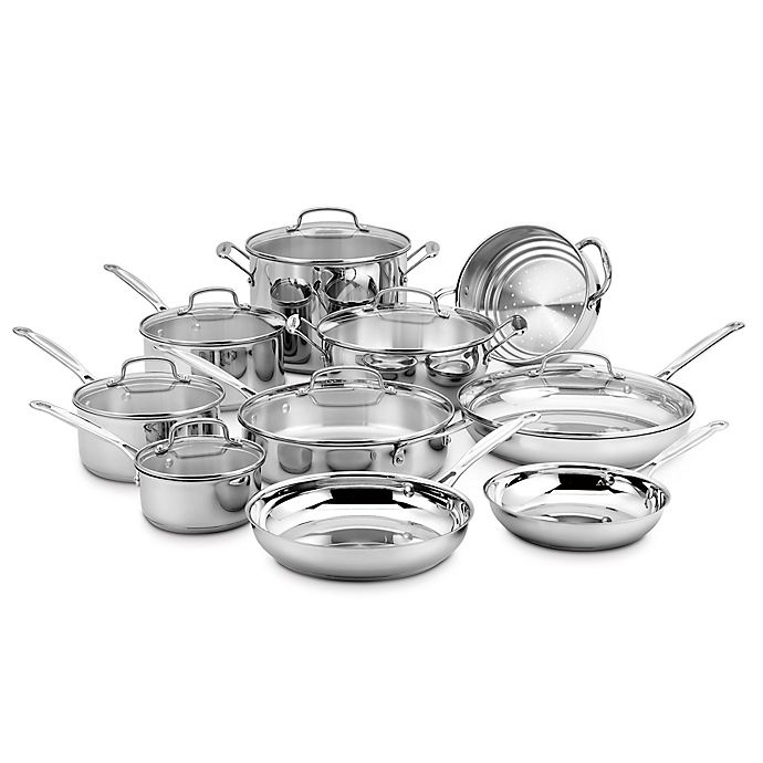 slide 1 of 1, Cuisinart Stainless Steel Cookware Set, 17 ct