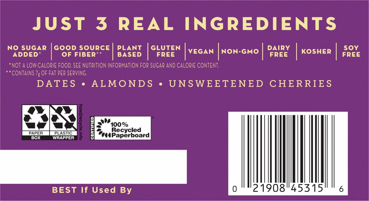 slide 5 of 9, LÄRABAR Cherry Pie, Gluten Free Vegan Fruit & Nut Bar, 1.7 oz Bars, 16 Ct, 16 ct; 1.7 oz