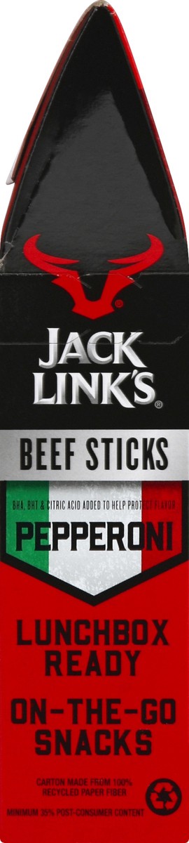 slide 3 of 4, Jack Link's Pepperoni Beef Sticks, 10 ct