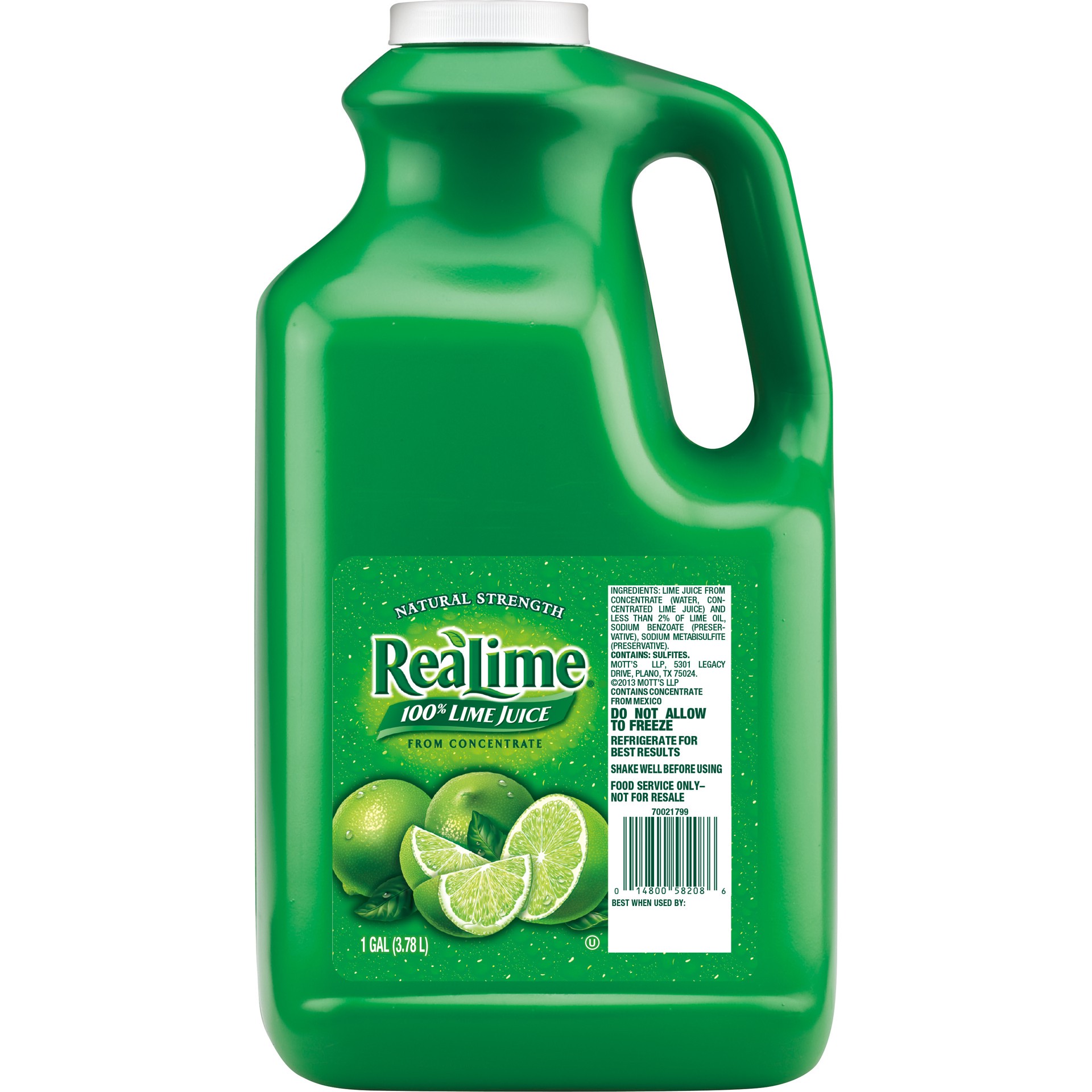 slide 2 of 2, ReaLime 100% Lime Juice, 1 gal bottle, 1 gal