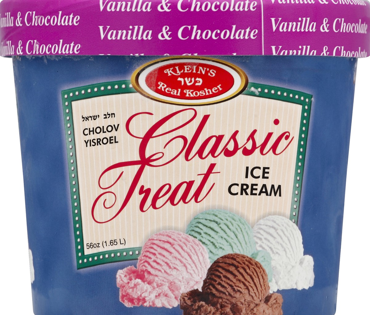 slide 3 of 3, Klein's Ice Cream, Vanilla & Chocolate, 56 oz