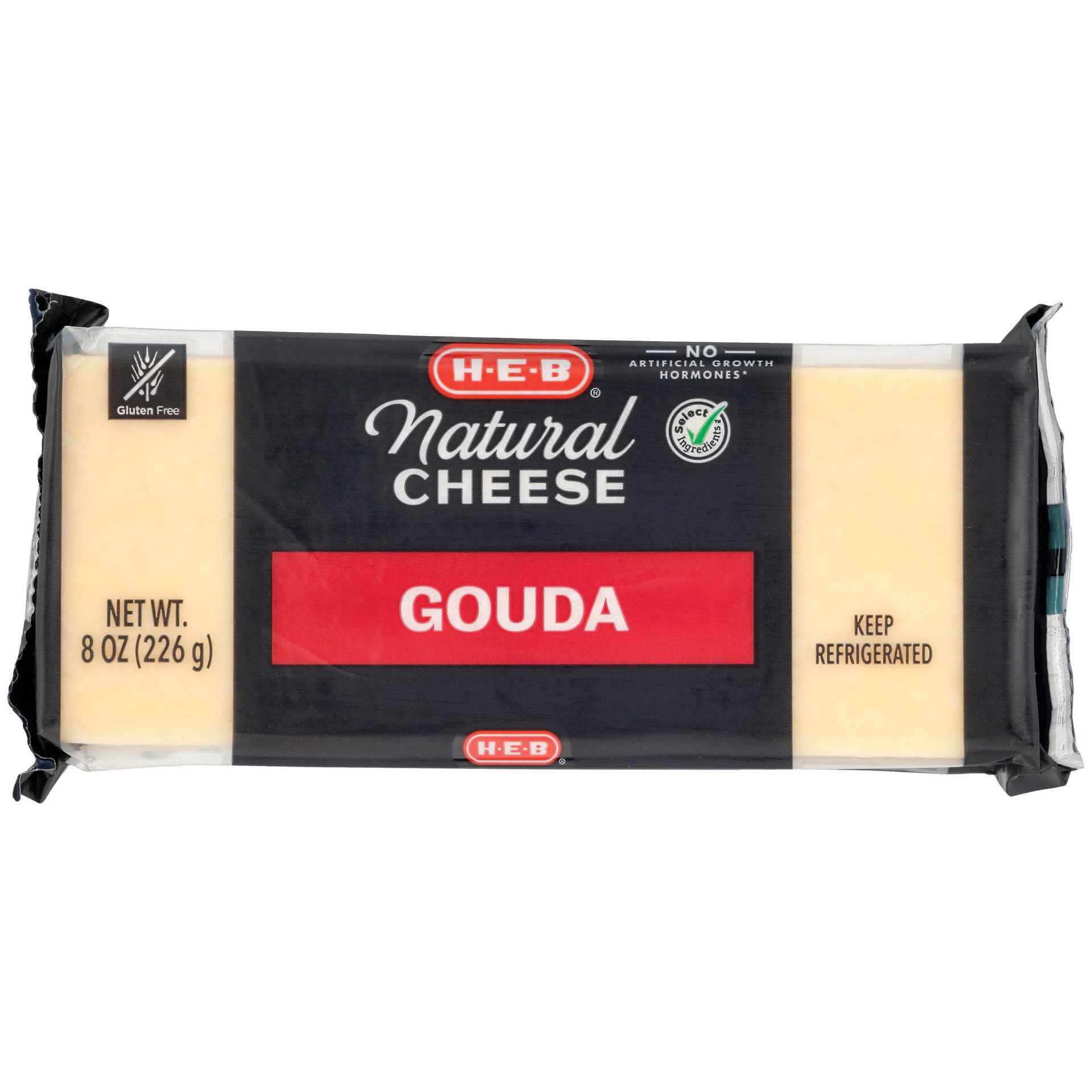 slide 1 of 1, H-E-B Gouda Cheese, 8 oz