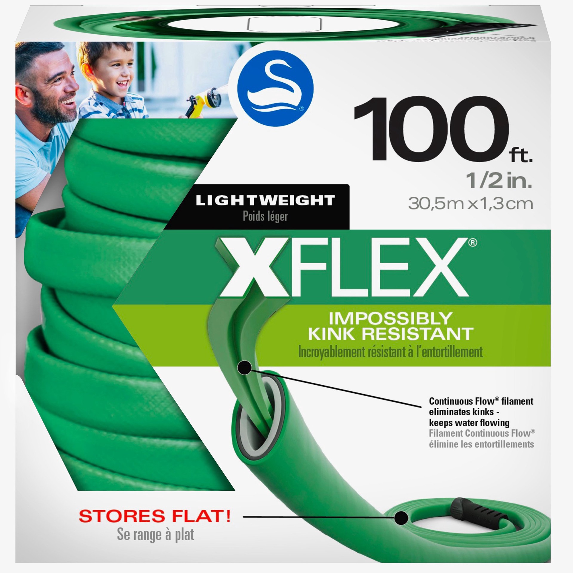 slide 1 of 1, Swan XFlex Lightweight Water Hose, 100 ft
