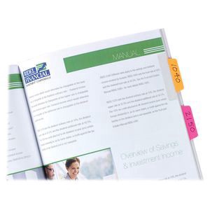 slide 3 of 5, Avery Ultratabs Repositionable Margin Tabs - Write-On Tab(S) - Neon Tab(S) - 24 / Pack, 24 ct