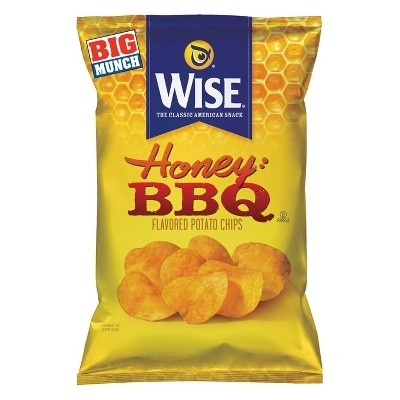 slide 1 of 1, Wise Honey BBQ Flavored Potato Chips, 1.875 oz