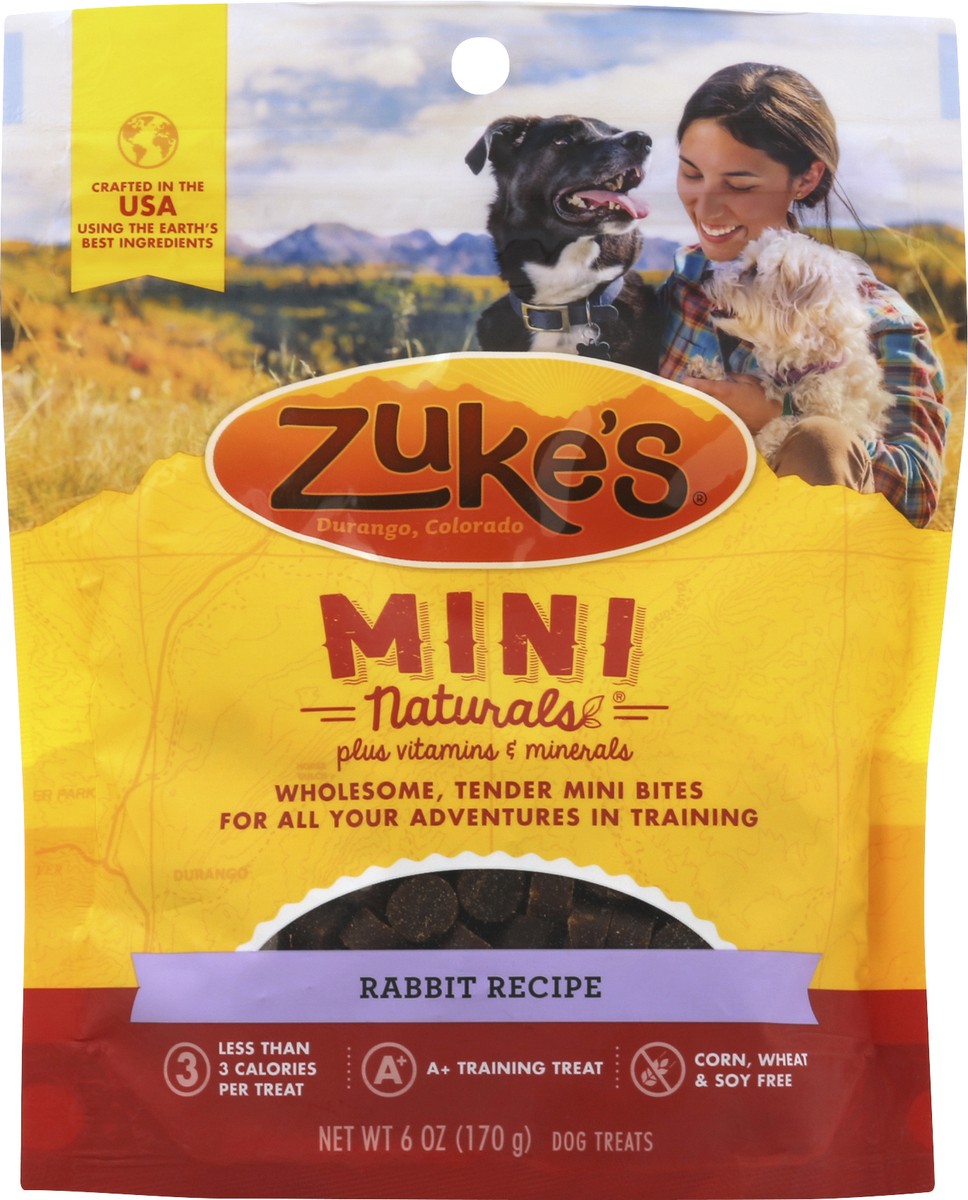 slide 6 of 7, ZUKES Zuke's Mini Naturals Dog Training Treats Rabbit Recipe, Soft Dog Treats - 6 oz Bag, 6 oz