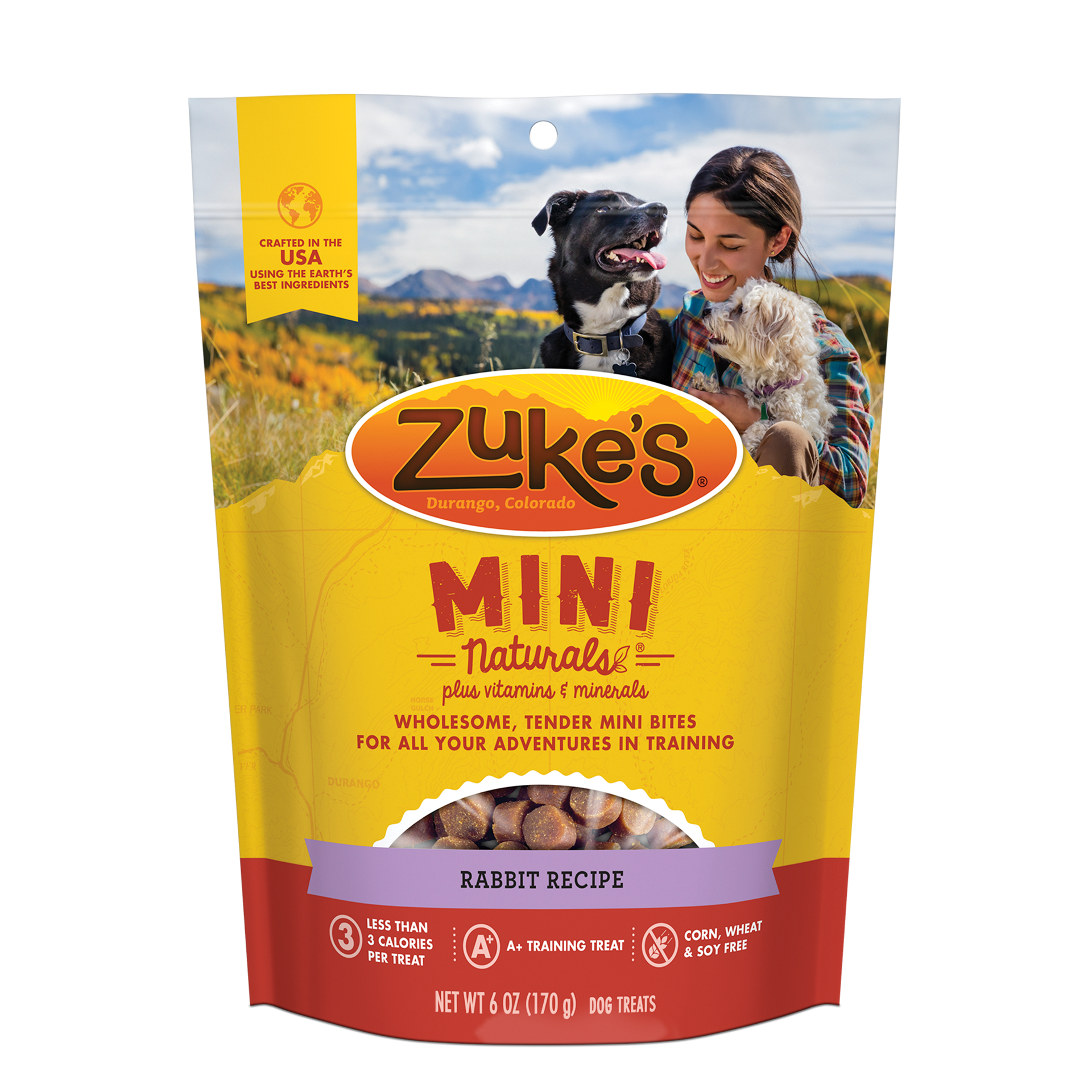 slide 1 of 7, ZUKES Zuke's Mini Naturals Dog Training Treats Rabbit Recipe, Soft Dog Treats - 6 oz Bag, 6 oz