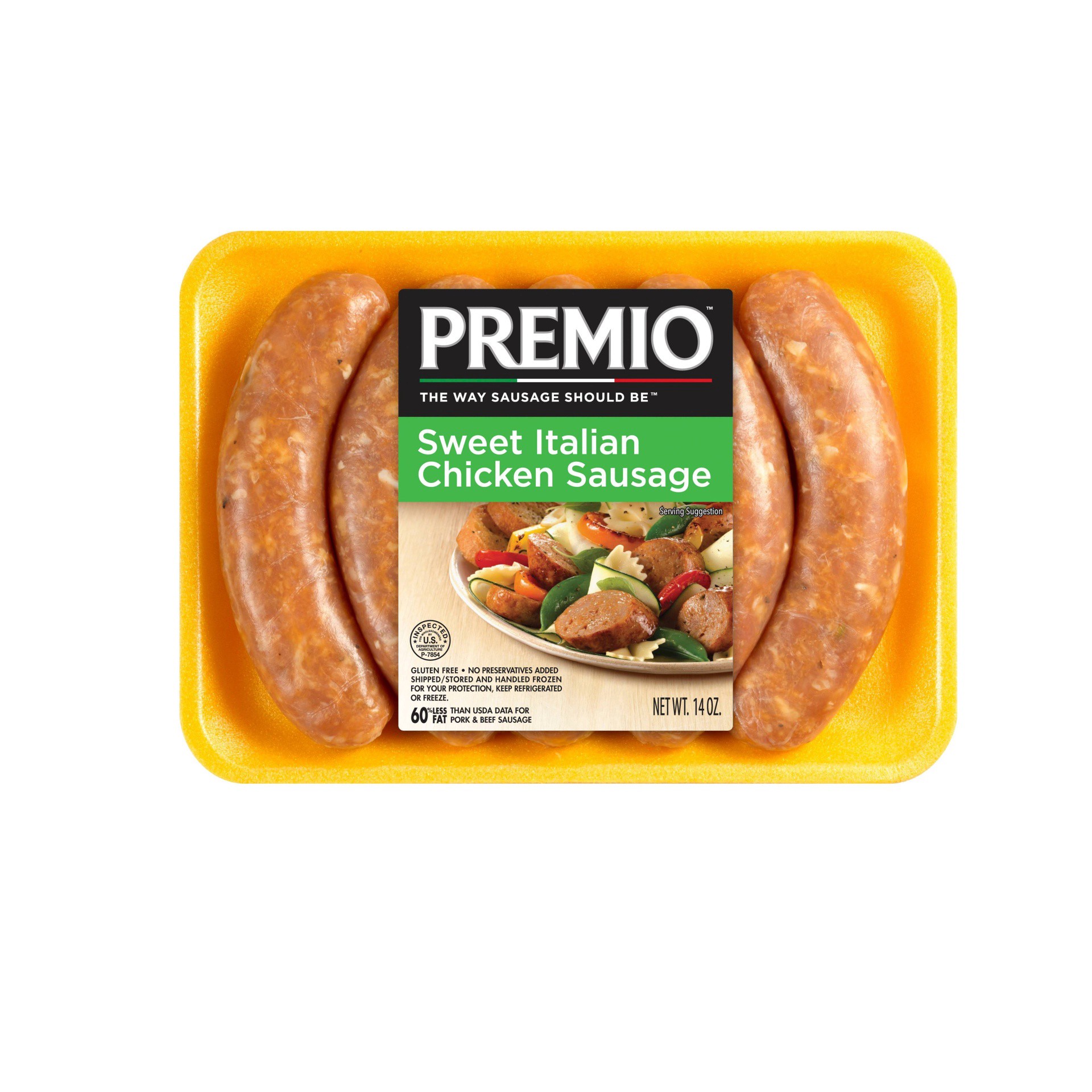 slide 1 of 4, Premio Sausage 14 oz, 14 oz