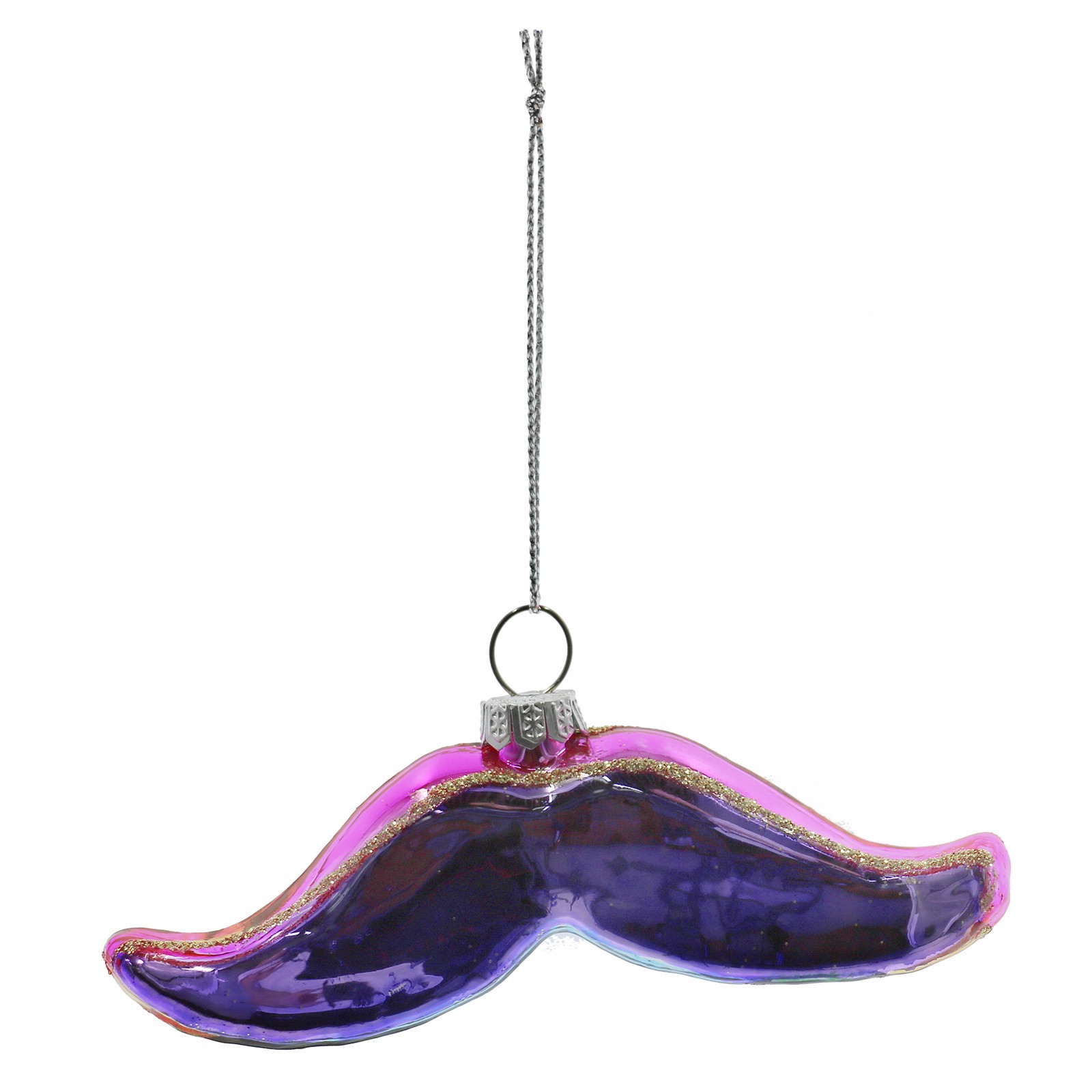 slide 2 of 4, 4" Pride Mustache Glass Ornament By Ashland, 4 in