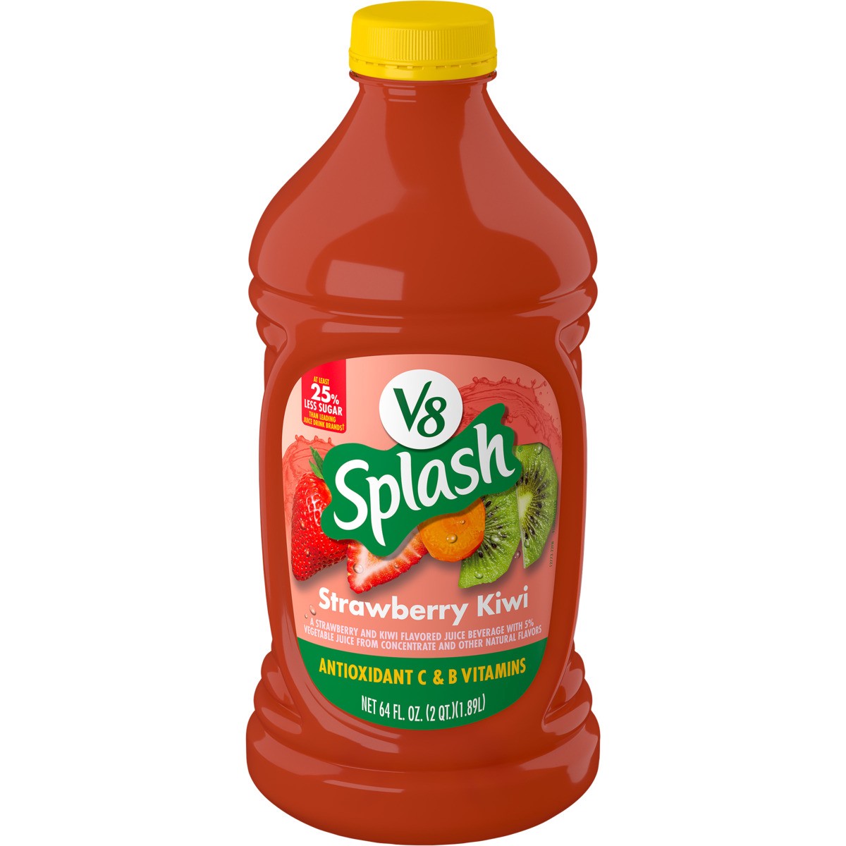 slide 1 of 3, V8 Strawberry Kiwi Flavored Juice Beverage, 64 fl oz