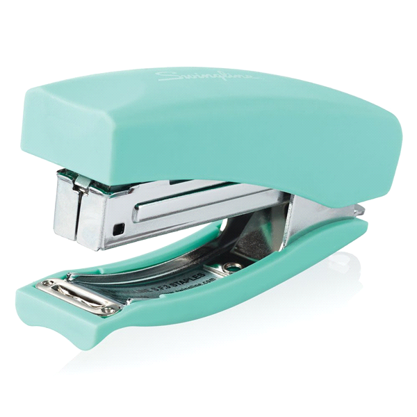 slide 1 of 1, Swingline Soft Grip Hand Stapler, Heavy Use, Manual, Teal, 1 ct