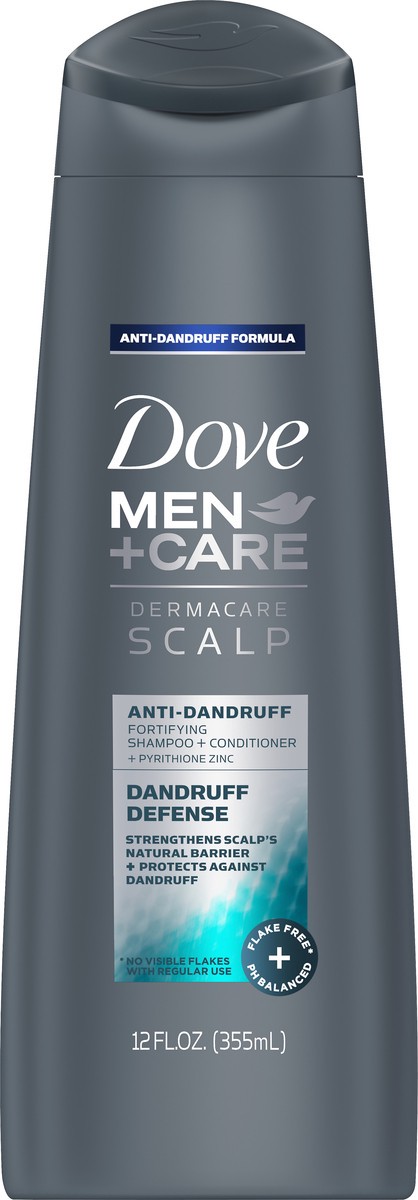 slide 2 of 4, Dove Men+Care Dermacare Scalp 2 in 1 Shampoo & Conditioner Dandruff Defense, 12 oz, 12 oz