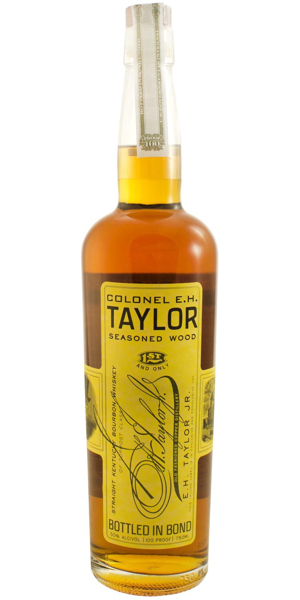 slide 1 of 1, E H Taylor Jr E.H. Taylor Seasoned Wood Bottled in Bond Straight Kentucky Bourbon Whiskey 750ml 100 Proof, 750 ml