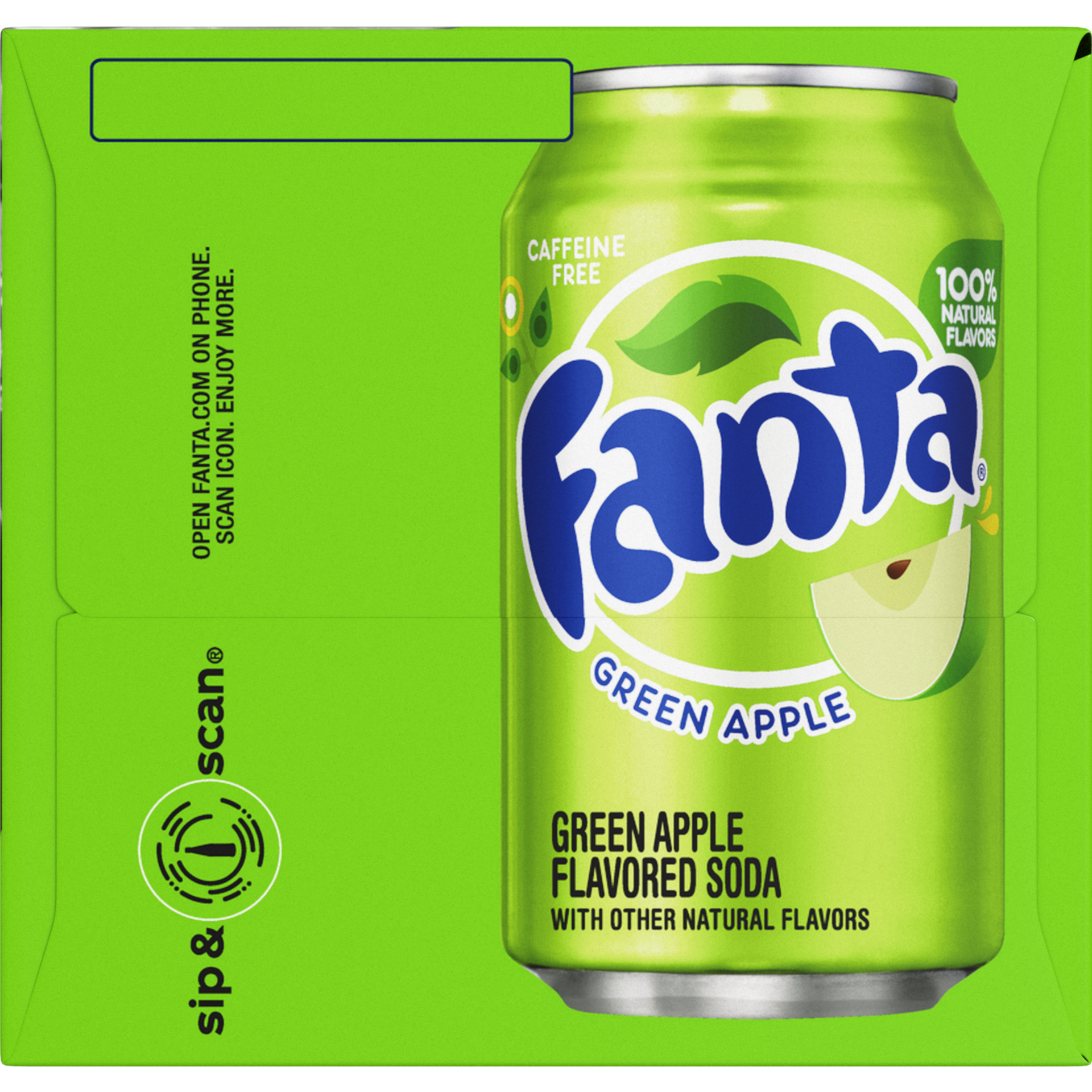 slide 3 of 5, Fanta Green Apple Fridge Pack Cans, 12 fl oz, 12 Pack, 12 ct; 12 fl oz