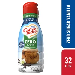 Coffee mate French Vanilla Flavored Coffee Creamer, Zero Sugar, Gluten-Free, 63 Servings
