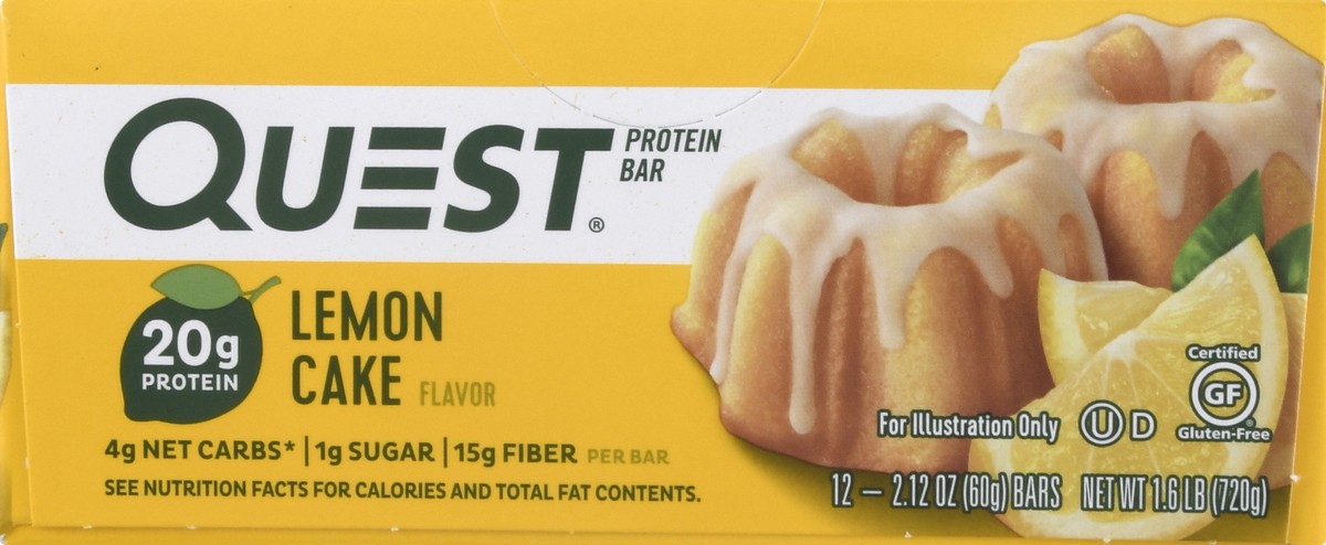 slide 7 of 9, Quest Protein Bar, Lemon Cake Flavor, 12 ct