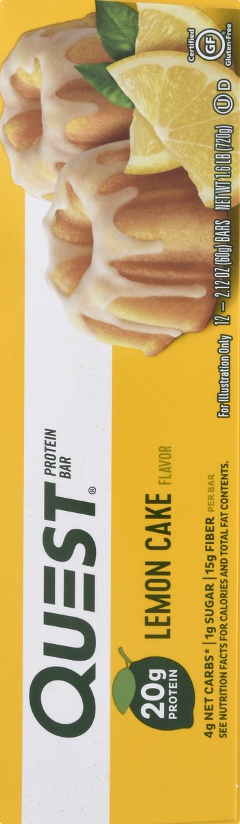 slide 5 of 9, Quest Protein Bar, Lemon Cake Flavor, 12 ct
