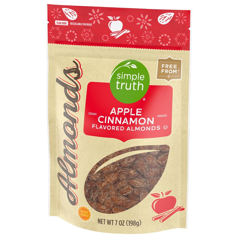 slide 2 of 4, Simple Truth Apple Cinnamon Flavored Almonds Pouch, 7 oz