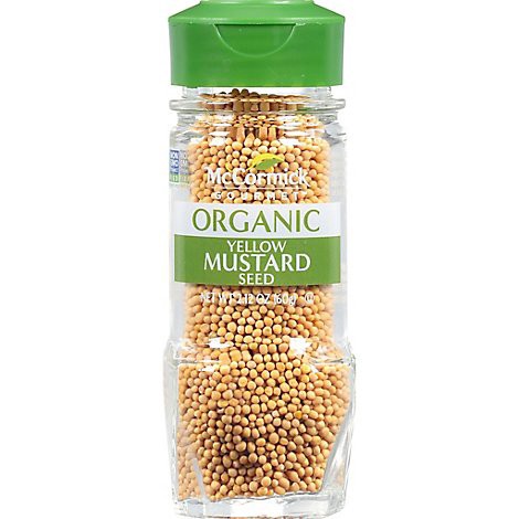 slide 1 of 1, Mccormick Gourmet Organic Yellow Mustard Seed - 2.12 Oz, 2.12 oz