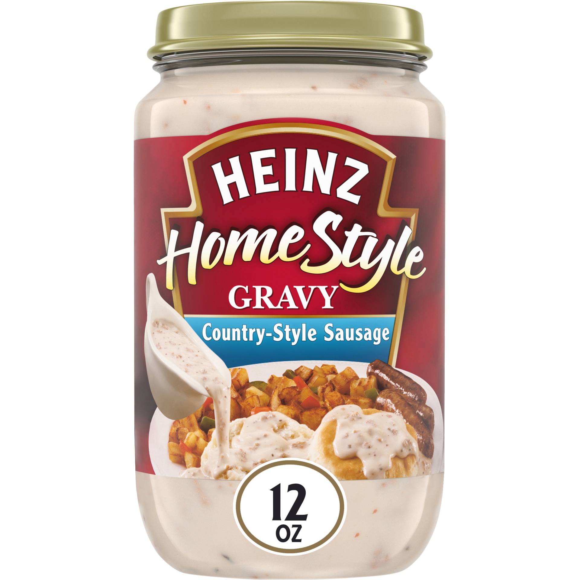 slide 1 of 1, Heinz HomeStyle Country-Style Sausage Gravy Jar, 12 oz