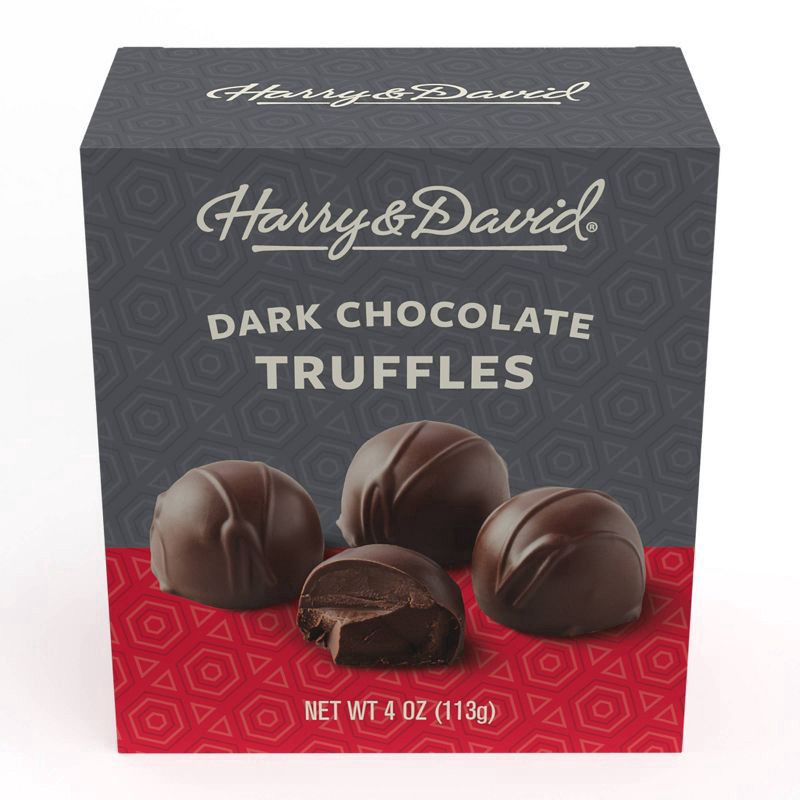 slide 1 of 4, Harry & David Truffle Dark Chocolate - 4oz, 4 oz