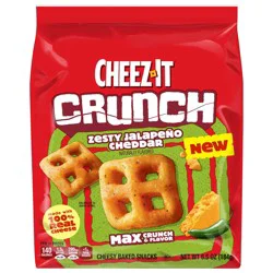 Cheez-It Crunch Cheesy Baked Snacks Zesty Jalapeno Cheddar