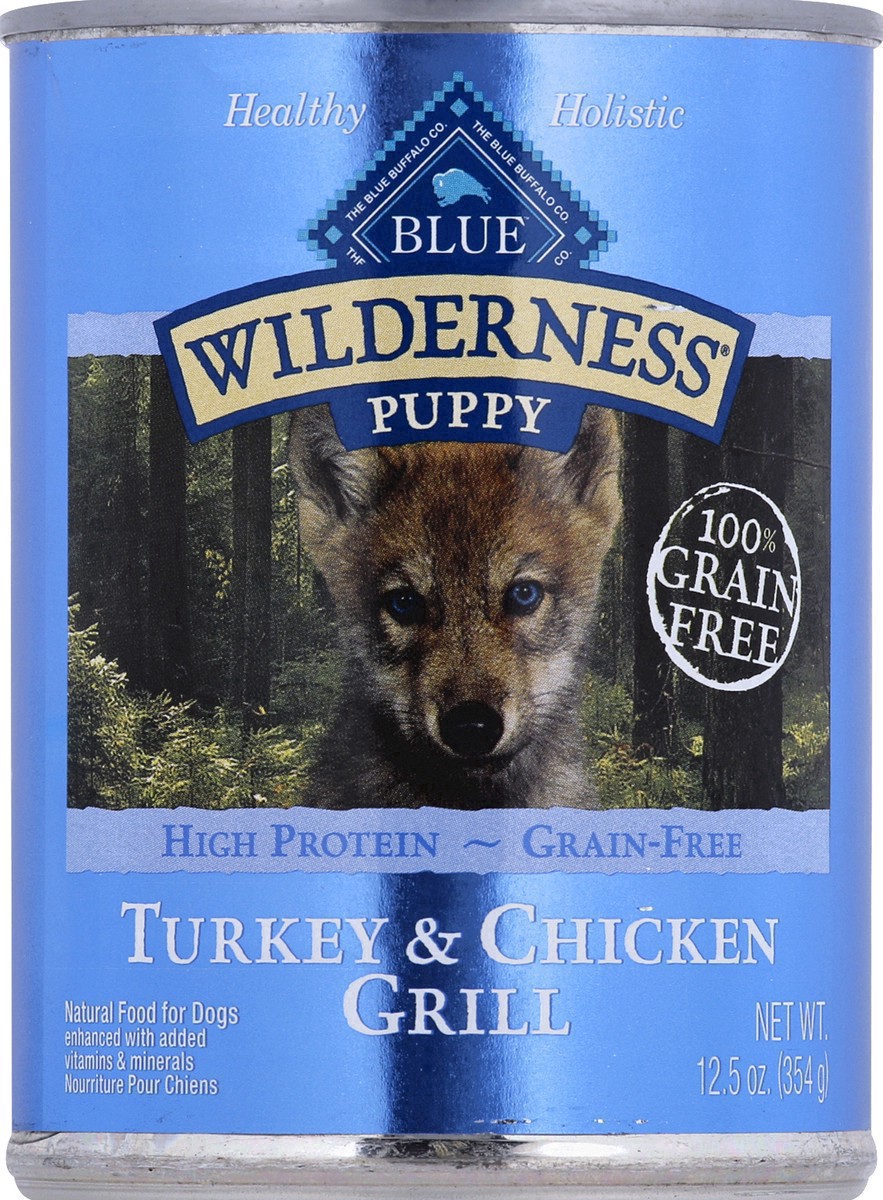 slide 24 of 27, Blue Buffalo Wilderness Grain Free High Protein Wet Dog Food Turkey & Chicken Grill Puppy - 12.5oz, 12.5 oz