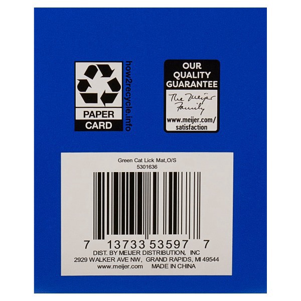 slide 4 of 9, Meijer Green Cat Lick Mat, 1 ct
