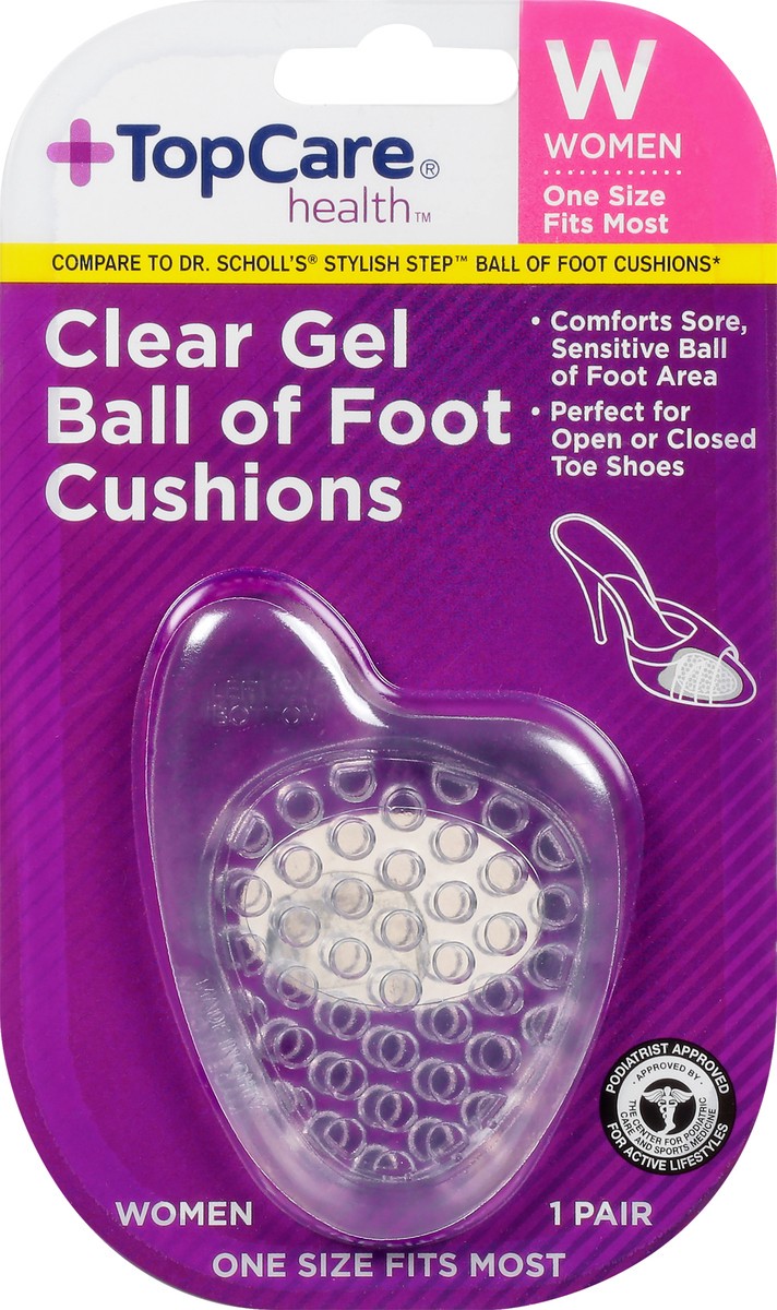 slide 11 of 12, TopCare Health Women Clear Gel Ball of Foot Cushions 1 ea, 1 ct