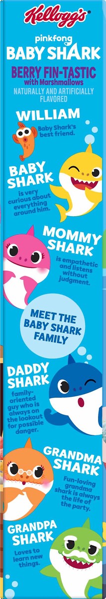 slide 5 of 7, Kellogg's Pinkfong Baby Shark Breakfast Cereal, Limited Edition, Kids Snacks, Berry Fin-Tastic with Marshmallows, 13.2oz Box, 1 Box, 13.2 oz